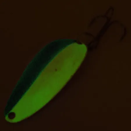 Seneca Little Cleo (Hula Girl, тролінгова, світиться в темряві), синій/білий/нікель GLOW - світиться в темряві, 4 г, блесна коливалка (колебалка) #13223