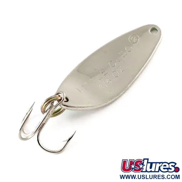 Acme Little Cleo UV (світиться в ультрафіолеті), нікель/зелений, 7 г, блесна коливалка (колебалка) #13244