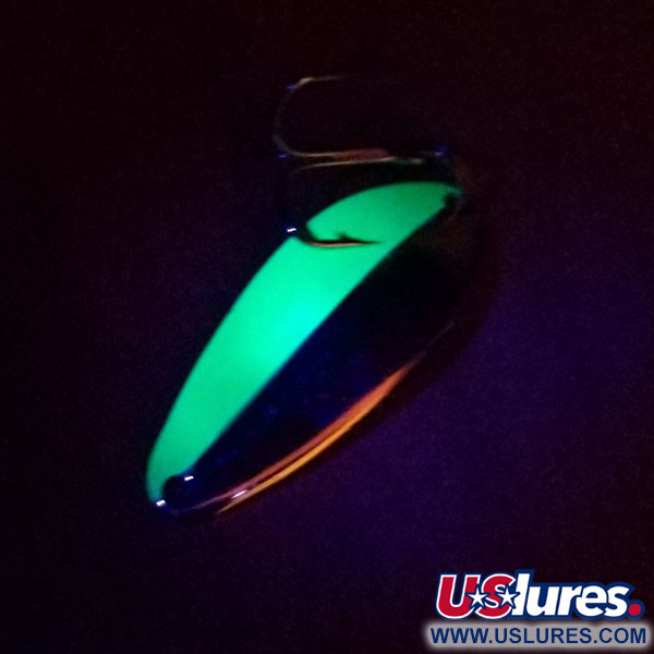  Acme Little Cleo UV (світиться в ультрафіолеті), нікель/зелений, 7 г, блесна коливалка (колебалка) #13244
