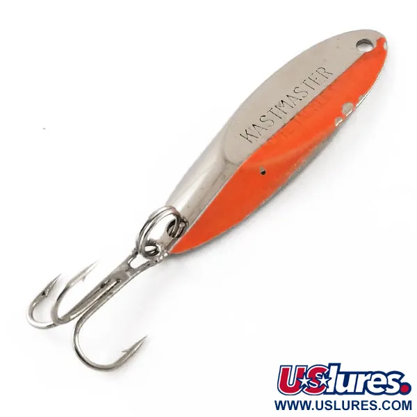 Acme Kastmaster UV (світиться в ультрафіолеті), нікель/помаранчевий, 14 г, блесна коливалка (колебалка) #13263