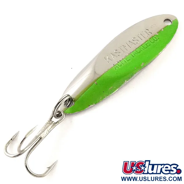 Acme Kastmaster UV (світиться в ультрафіолеті), нікель/зелений, 10,5 г, блесна коливалка (колебалка) #13270