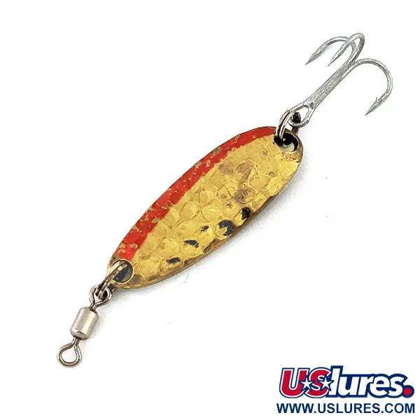 Luhr Jensen Krocodile, Карбована латунь/червоний, 7 г, блесна коливалка (колебалка) #13318