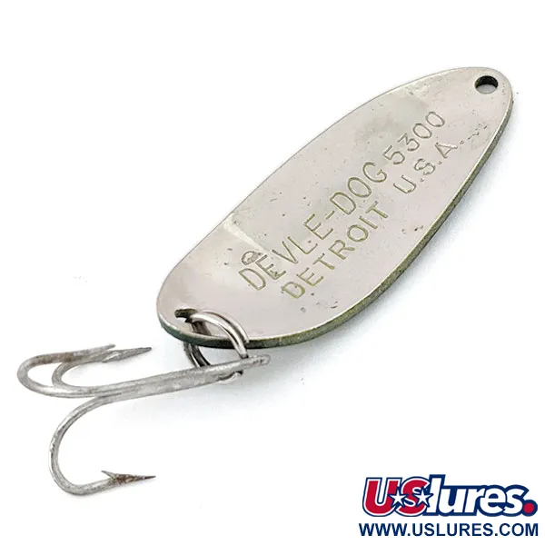 Eppinger Dardevle Devle-Dog 5300, Frog/нікель, 10 г, блесна коливалка (колебалка) #13361