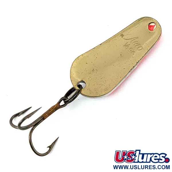 Aeroplane Spinner Aero UV (світиться в ультрафіолеті), білий/рожевий/латунь, 7 г, блесна коливалка (колебалка) #13410