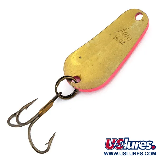 Aeroplane Spinner Aero UV (світиться в ультрафіолеті), пурпурний/латунь, 7 г, блесна коливалка (колебалка) #13428