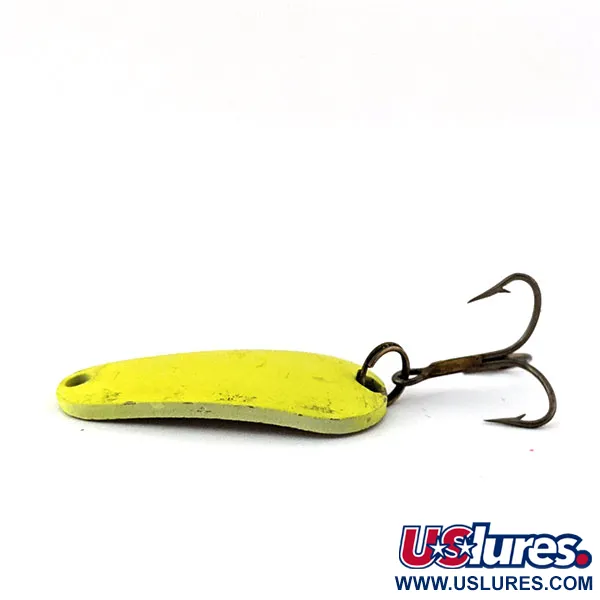 Aeroplane Spinner Aero UV (світиться в ультрафіолеті), неоновий зелений/латунь, 7 г, блесна коливалка (колебалка) #13429