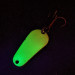 Aeroplane Spinner Aero UV (світиться в ультрафіолеті), неоновий зелений/латунь, 7 г, блесна коливалка (колебалка) #13429