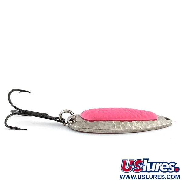  Blue Fox Pixee UV (світиться в ультрафіолеті), рожевий/карбований нікель, 14 г, блесна коливалка (колебалка) #13471