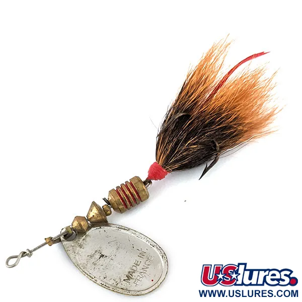  Mepps Aglia 2 Dressed (з хвосту білки), срібло, 4,7 г, блешня оберталка (вертушка) #13511