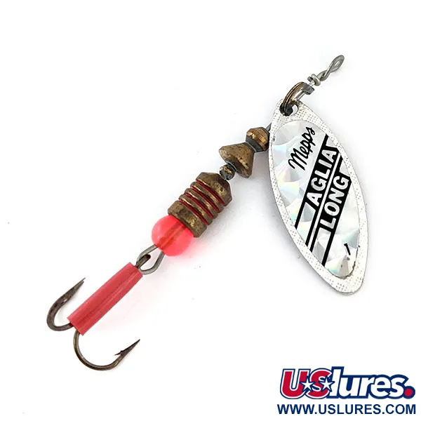  Mepps Aglia Long 1, срібло, 4,5 г, блешня оберталка (вертушка) #13515