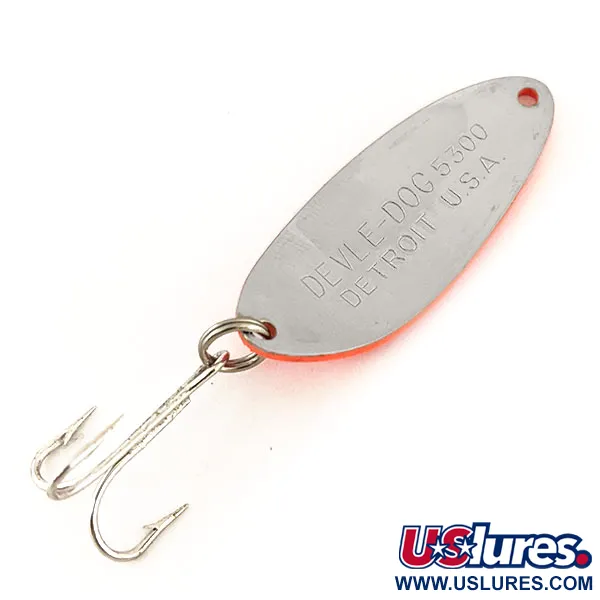 Eppinger Dardevle Devle-Dog 5300 UV (світиться в ультрафіолеті), червоний/чорний/нікель, 10 г, блесна коливалка (колебалка) #13523