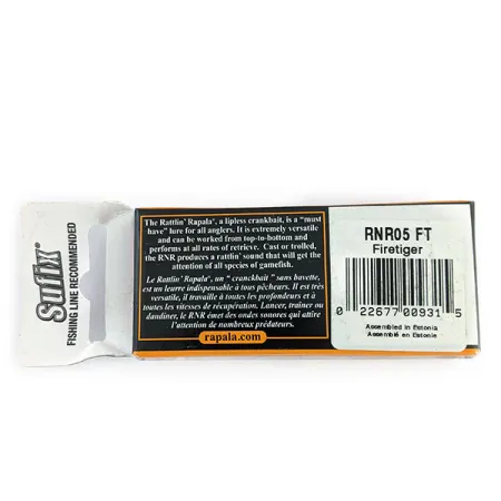 Rapala Rattl'n Rap 05 UV (світиться в ультрафіолеті), Fire Tiger, 11 г, воблер #15792