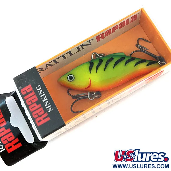  Rapala Rattl'n Rap 05 UV (світиться в ультрафіолеті), Fire Tiger, 11 г, воблер #17026