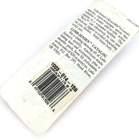 Luhr Jensen Krocodile #3, жовтий/райдужна голограма, 10 г, блесна коливалка (колебалка) #13570