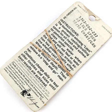 Luhr Jensen Loco 2, жовтий/зелений, 7 г, блесна коливалка (колебалка) #13600