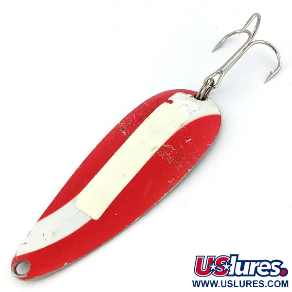 Worth Chippewa Steel Spoon, червоний/білий/нікель, 14 г, блесна коливалка (колебалка) #13631