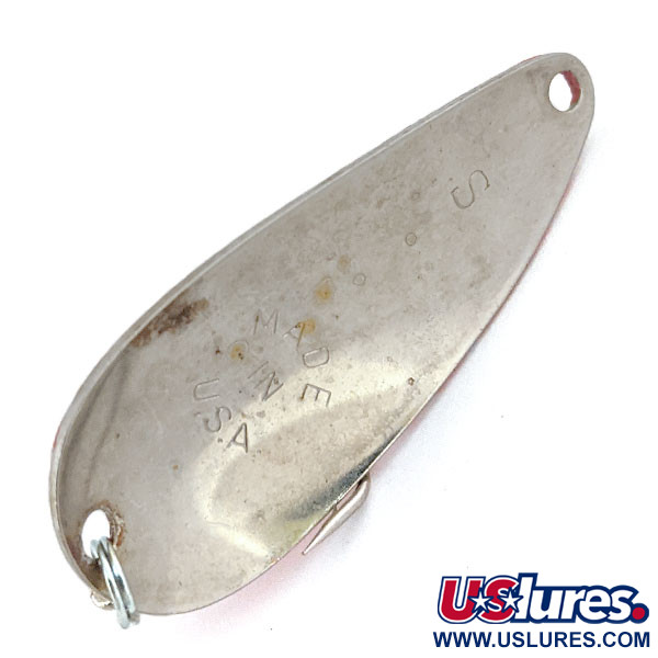 Worth Chippewa Steel Spoon, нікель/червоний, 10 г, блесна коливалка (колебалка) #13635