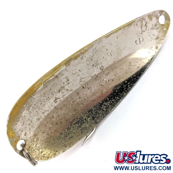 Worth Chippewa Steel Spoon, Оливковий/білий/нікель, 14 г, блесна коливалка (колебалка) #13636