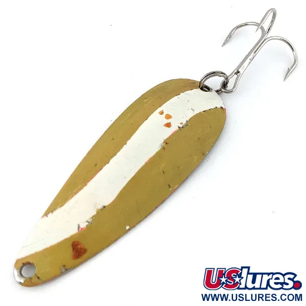 Worth Chippewa Steel Spoon, Оливковий/білий/нікель, 14 г, блесна коливалка (колебалка) #13636