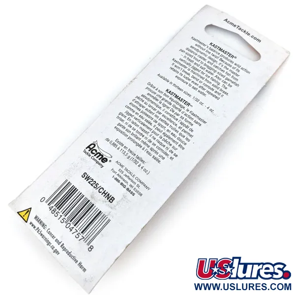 Acme Kastmaster, нікель/синій, 2,5 г, блесна коливалка (колебалка) #13661