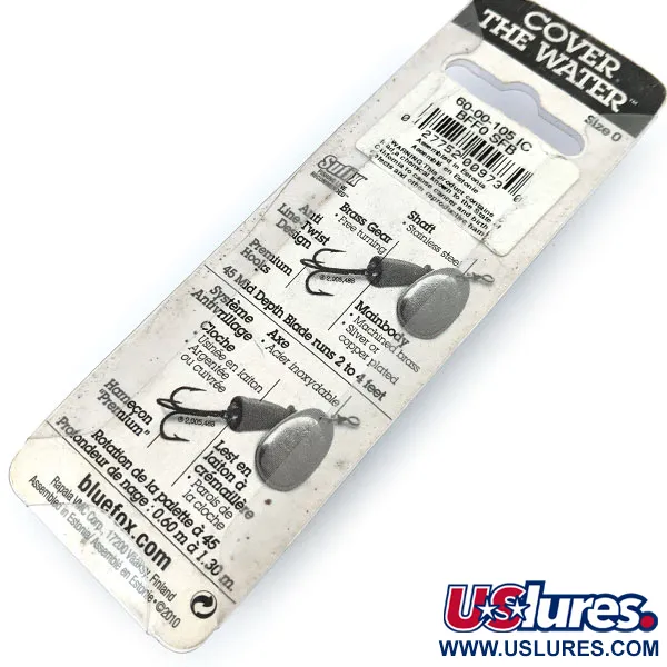  Blue Fox Super Vibrax 0, срібло/синій, 3 г, блешня оберталка (вертушка) #13666