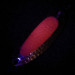  Nebco Pixee UV (світиться в ультрафіолеті), карбований нікель/червоний, 14 г, блесна коливалка (колебалка) #13674