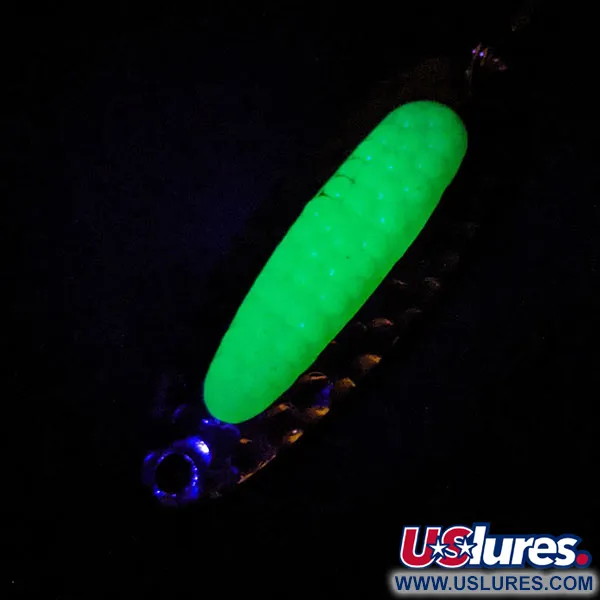 ​Blue Fox Pixee UV (світиться в ультрафіолеті), карбований нікель/зелений, 7 г, блесна коливалка (колебалка) #13675