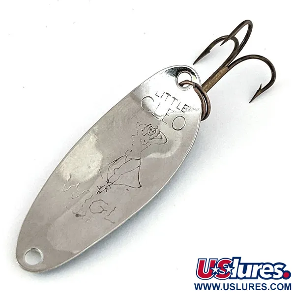 Seneca Little Cleo (Hula Girl) тролінгова (світиться в темряві), білий/синій/нікель, 4 г, блесна коливалка (колебалка) #13681