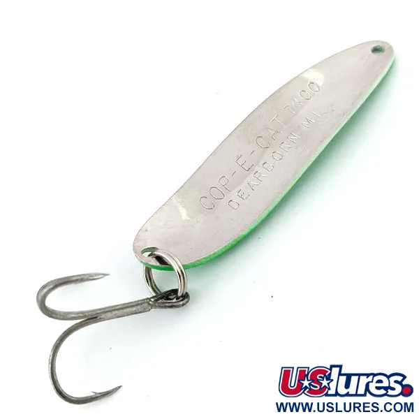 Eppinger Dardevle Cop-E-Cat 7400 (світиться в темряві), білий/зелений/нікель Glow - светися в темноте, 14 г, блесна коливалка (колебалка) #13701