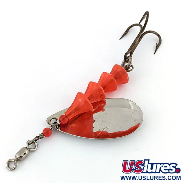 Luhr Jensen ​TEE Spoon, карбований нікель/червоний, 14 г, блешня оберталка (вертушка) #13716