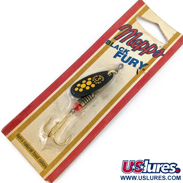  Mepps Black Fury 3, чорний/жовтий, 7 г, блешня оберталка (вертушка) #13721