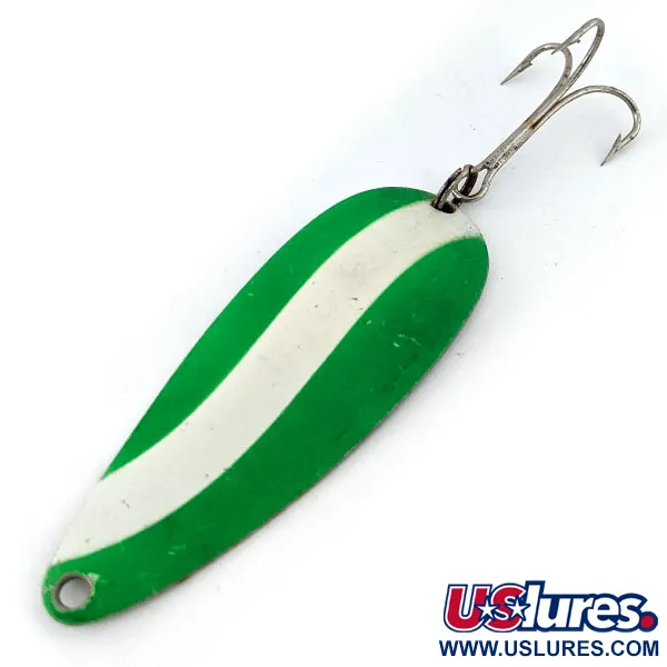 Worth Chippewa Steel Spoon UV (світиться в ультрафіолеті), білий/зелений/нікель, 14 г, блесна коливалка (колебалка) #13754