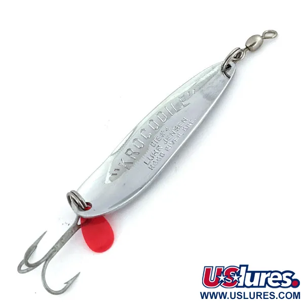 Luhr Jensen Krocodile #4, нікель, 14 г, блесна коливалка (колебалка) #13768