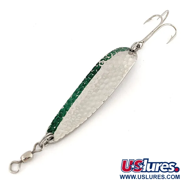 Luhr Jensen Krocodile #4, карбований нікель/зелений, 19 г, блесна коливалка (колебалка) #13769