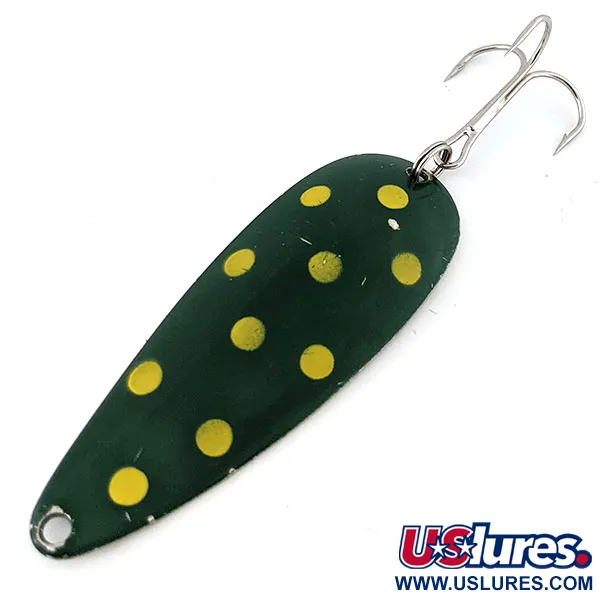  Worth Chippewa Steel Spoon, зелений/жовтий/нікель, 17 г, блесна коливалка (колебалка) #13776