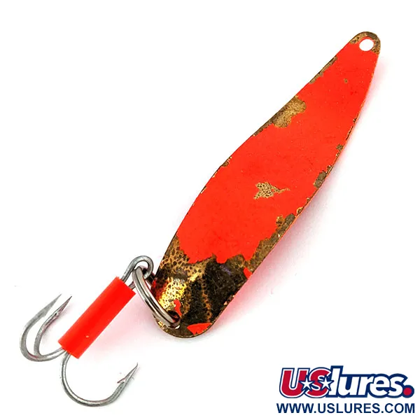  ​Mepps Syclops 2 UV (світиться в ультрафіолеті), помаранчевий/латунь, 17 г, блесна коливалка (колебалка) #13808