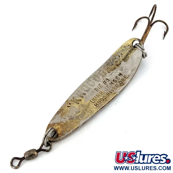 Luhr Jensen Krocodile #3, Карбована латунь, 9 г, блесна коливалка (колебалка) #13810