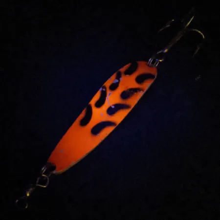 Luhr Jensen Krocodile #4 UV (світиться в ультрафіолеті), червоний/латунь, 19 г, блесна коливалка (колебалка) #13815