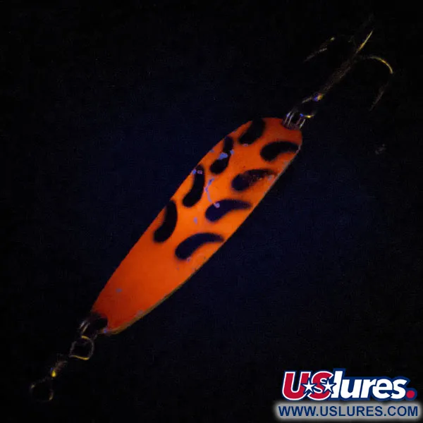 Luhr Jensen Krocodile #4 UV (світиться в ультрафіолеті), червоний/латунь, 19 г, блесна коливалка (колебалка) #13815