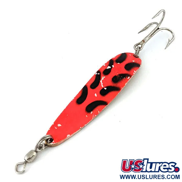 Luhr Jensen Krocodile #4 UV (світиться в ультрафіолеті), червоний/латунь, 19 г, блесна коливалка (колебалка) #13815