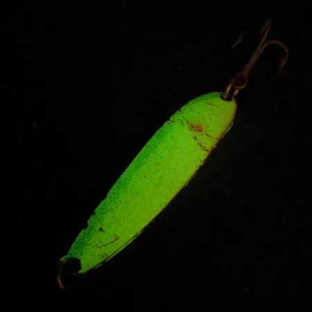 Luhr Jensen Krocodile #4 (світиться в темряві), білий/зелений Glow - світиться в темряві, 14 г, блесна коливалка (колебалка) #13816