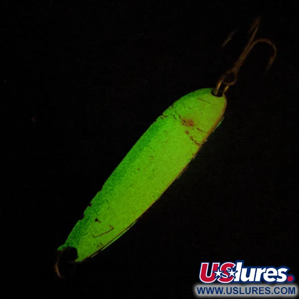 Luhr Jensen Krocodile #4 (світиться в темряві), білий/зелений Glow - світиться в темряві, 14 г, блесна коливалка (колебалка) #13816