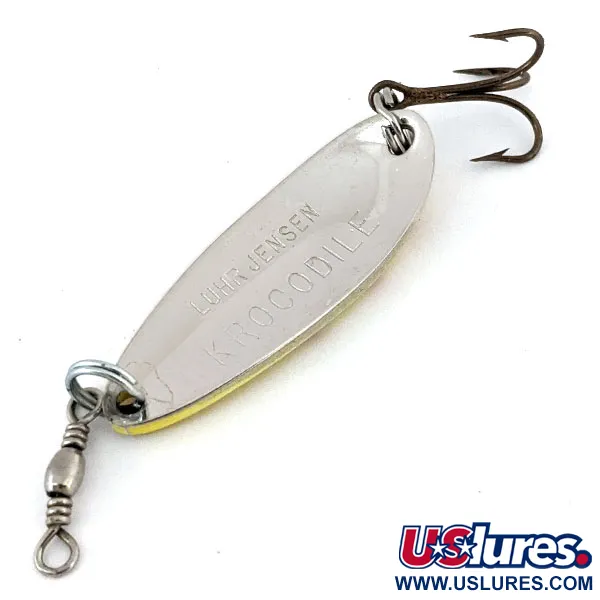 Luhr Jensen Krocodile, жовтий/червоний/нікель, 9 г, блесна коливалка (колебалка) #13818