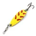 Luhr Jensen Krocodile, жовтий/червоний/нікель, 9 г, блесна коливалка (колебалка) #13818