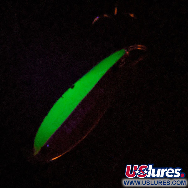Acme Kastmaster UV (світиться в ультрафіолеті), нікель/зелений, 14 г, блесна коливалка (колебалка) #13880