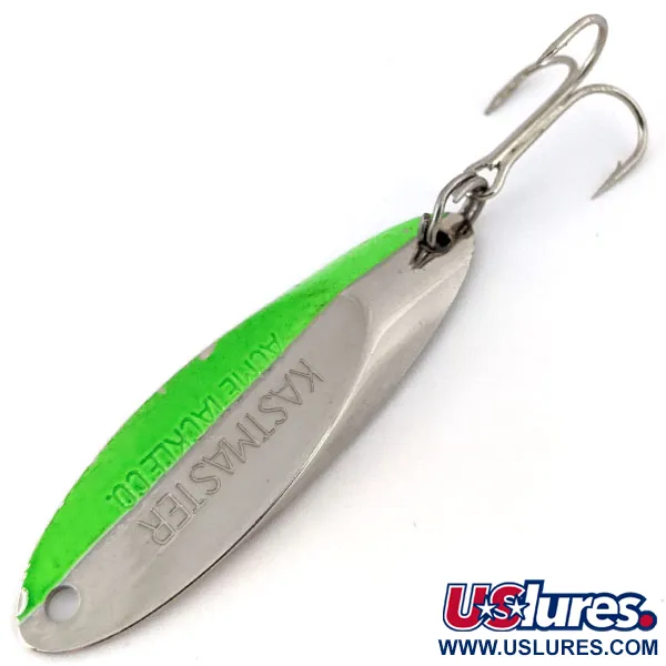 Acme Kastmaster UV (світиться в ультрафіолеті), нікель/зелений, 14 г, блесна коливалка (колебалка) #13880
