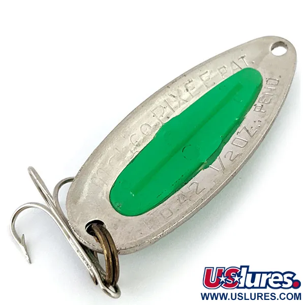  Blue Fox Pixee UV (світиться в ультрафіолеті), Хром/зелений, 14 г, блесна коливалка (колебалка) #15719