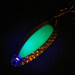  Blue Fox Pixee UV (світиться в ультрафіолеті), карбований нікель/зелений, 14 г, блесна коливалка (колебалка) #13897