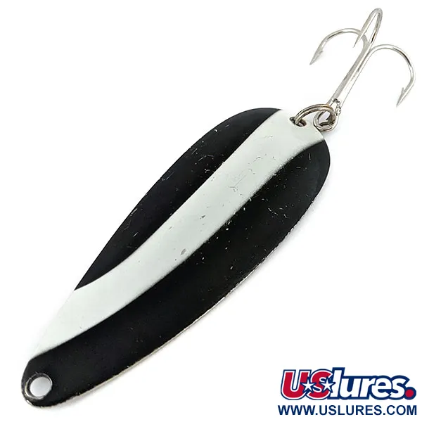 Worth Chippewa Steel Spoon, чорний/білий/нікель, 14 г, блесна коливалка (колебалка) #13904