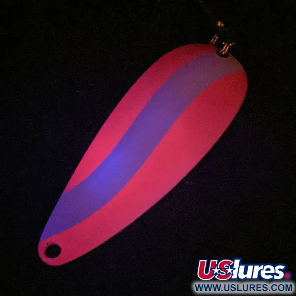  Worth Chippewa Steel Spoon UV (світиться в ультрафіолеті), рожевий/білий/нікель, 14 г, блесна коливалка (колебалка) #13905